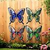 Set van 4 Metalen Vlinder Muurkunst Decoraties Binnen Buiten Wandmontage Beeldjes voor Huis Tuin Terras Woonkamer