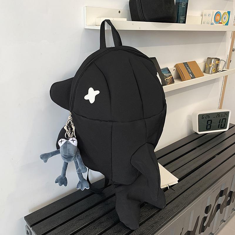 

Мужской и женский рюкзак Акула Личность Смешной Тренд Инс Студенческий рюкзак Большая Сумка для отдыха. .