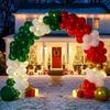 Christmas Green Red Balloons Garland Metal Gold Balloon Arch Kit Xmas Home Party Christmas Festival Background Decoration Globos