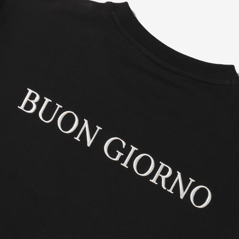 New FILA Sweatshirts Men's Black FS2POE1110X-BLK