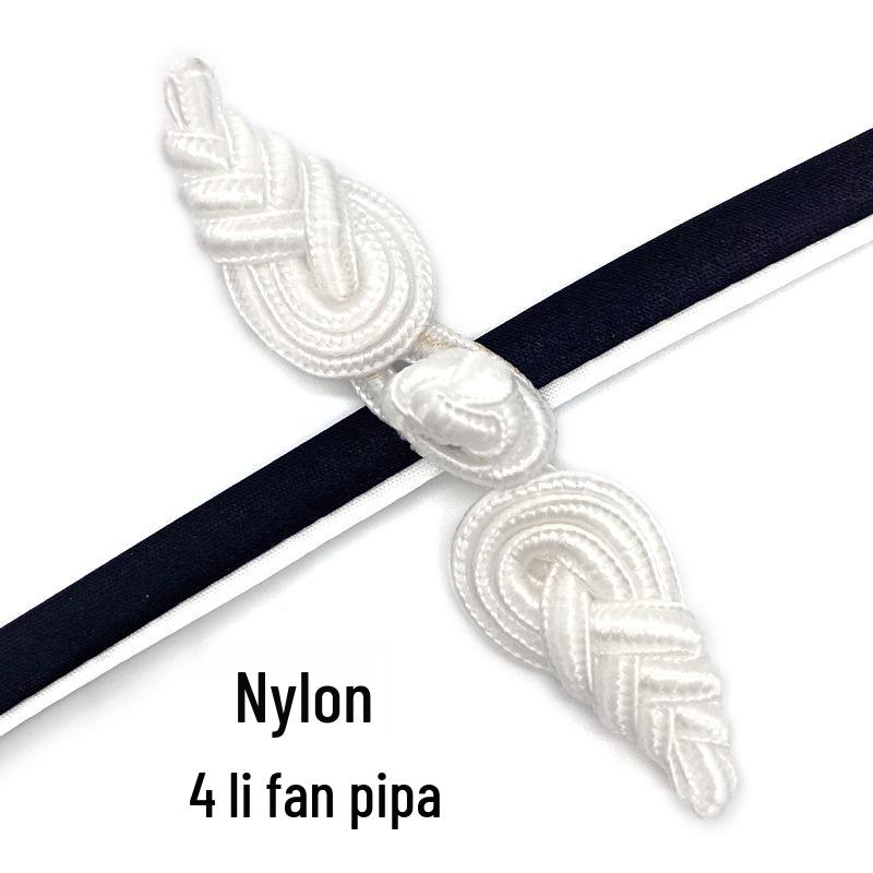 Reversible Handmade Pipa Buttons Tang Suit Cheongsam Coat Shoes Dyeable Polyester Clothing Buttons by Bai Xi Accessories