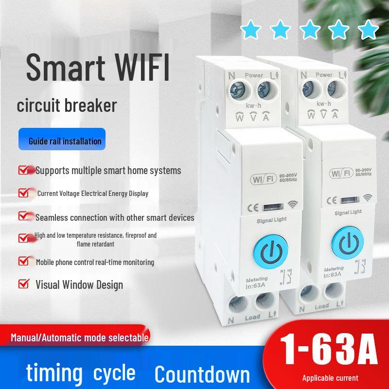 Tuya Smart WiFi Circuit Breaker with App Control and Timer