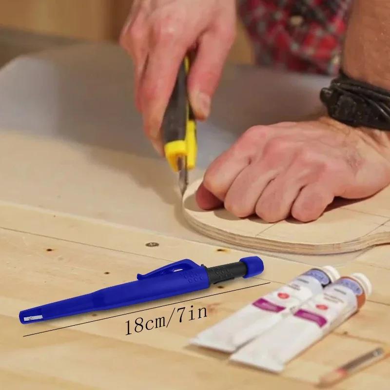 2-in-1 Solid Carpenter Pencils With Sharpener Carpenter 2.8mm Solid Mechanical Pencils Marking Tools Construction/carpenters