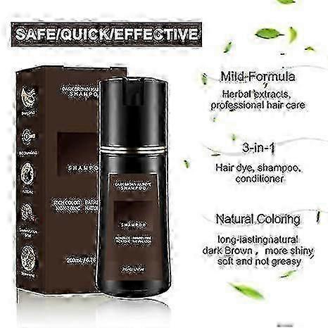 Natural Hair Color Shampoo, Hair Dye Shampoo Instant 3 in 1, Hair Dye Shampoo, Hair Instant Dye Shampoo for Men & Women
