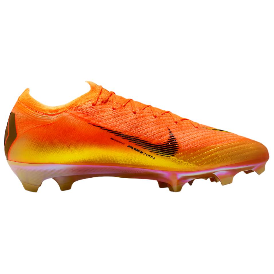 Nike Mercurial Vapor 16 Elite Comfortable FG Firm Ground Soccer Shoes Unisex Gold Yellow Black IO1555-800