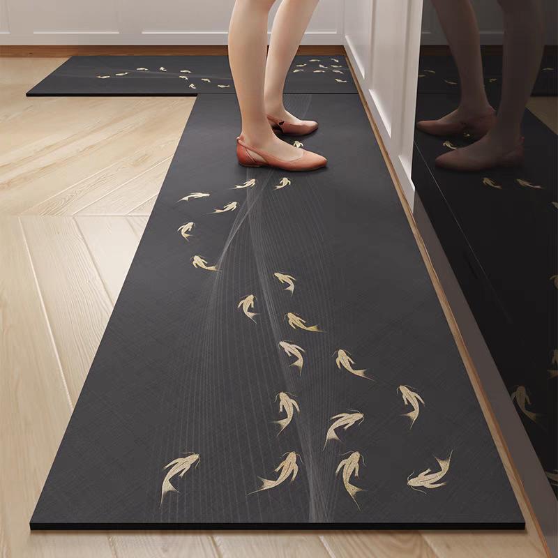 

RAKKS kitchen floor mat, modern simple long strip absorbent quick drying floor mat, easy to maintain diatomaceous earth soft mat 30X40CM 1PC