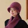 Middle aged and Elderly Hats Autumn and Winter Three dimensional Flower Wool Hats  Fashionable and Elegant Hats  New Style for Women