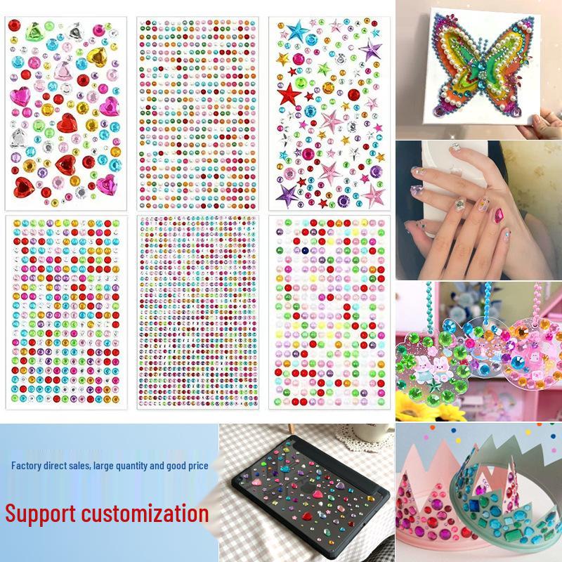 Children s DIY Three-Dimensional Colorful Acrylic Gem Stickers XZ-310