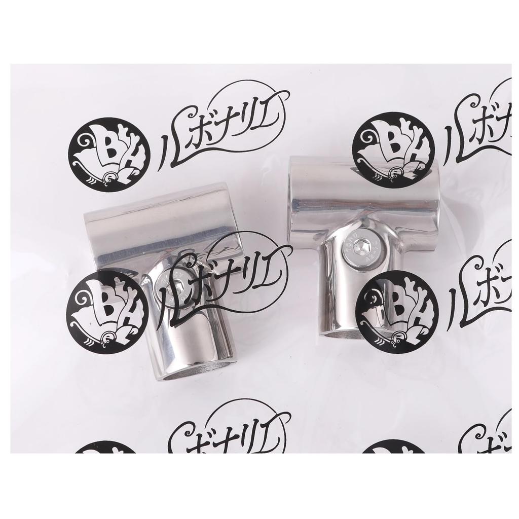 Rubonarie Stainless Steel Joint Pipe Fork for Awnings and Tents, 2 Pieces (Silver, 22mm)