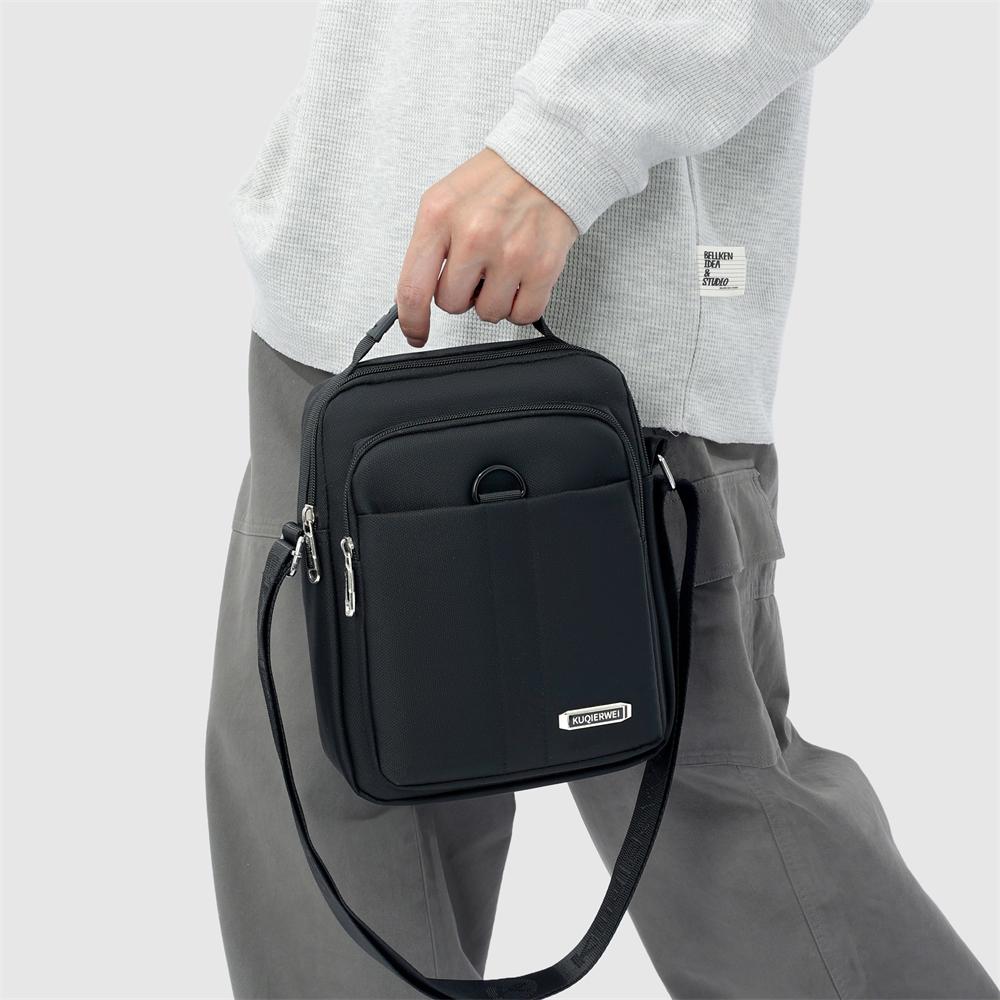 Mens Oxford Crossbody Bag Waterproof Business Shoulder Satchel Multi Pocket Travel Purse