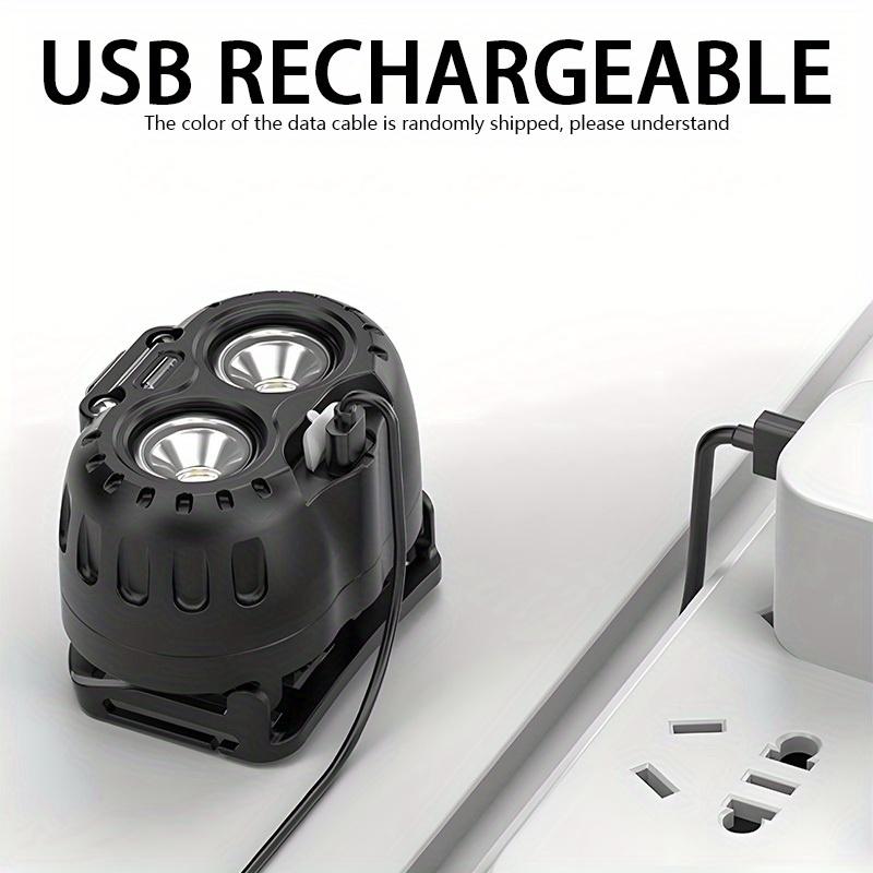 Mini LED Induction Headlight Rechargeable Headband with Adjustable Angle Searchlight for Hiking, Maintenance, Reading, Emergency Use