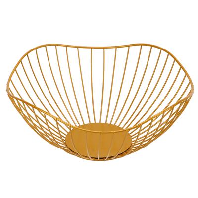 Wire Fruit Bowl Breathable Hollow Anti Overturn Thickened Durable Metal Metal Fruit Basket for