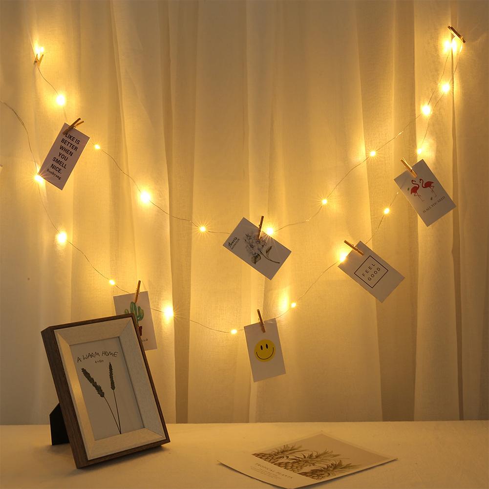LED Photo Clip String Lights Lamp Copper Wire  Lights Home Party Christmas Decoration