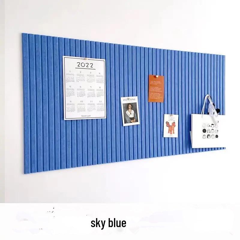 Grooved Felt Wall Sticker Stripes - No-Drill Decorative Panel for Classroom & Living Room.