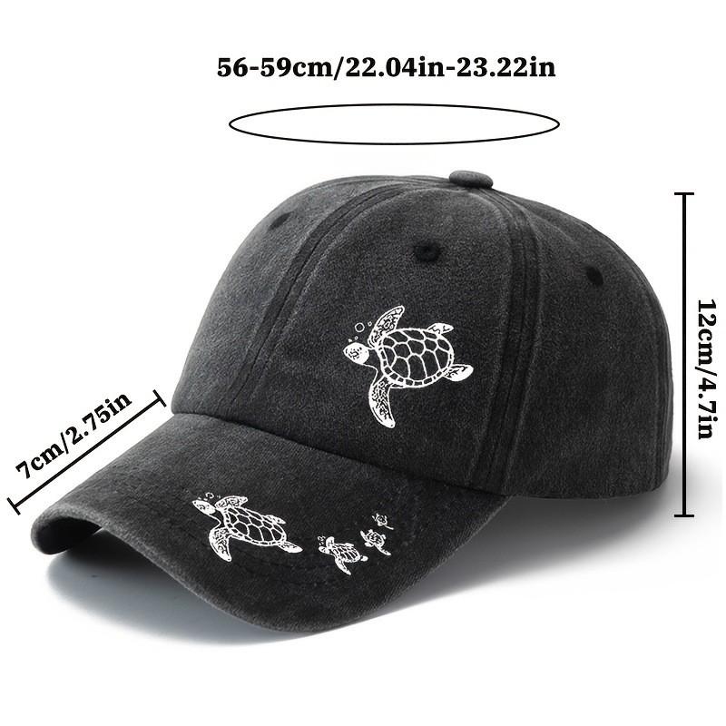 Unisex Tortoise Print Cotton-Linen Baseball Cap Casual Wear
