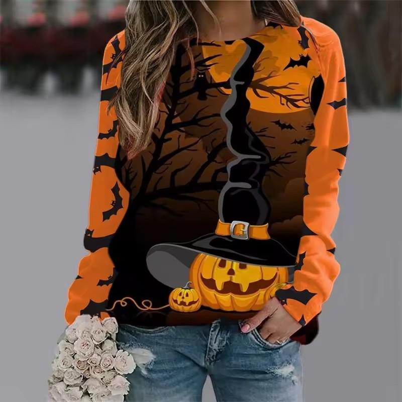 Women's T-shirt Casual Long Sleeve Tops Animal Cat Graphic Tees Shirt Blouse O-neck Fall Winter Streetwear Style Pullover