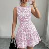 New Women Summer Floral Print Tank Top Dress Sleeveless Holiday Style Short Dresses For Girls