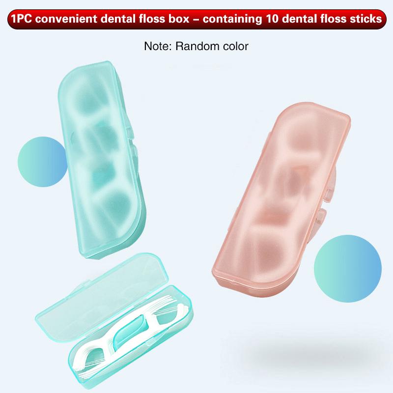 (Equipped with convenient dental floss box) Mint flavored 330/180/58/10PCS - Affordable dental floss stick - Daily oral care too