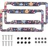 Mounta License Plate Frame 2 Pack Universal US Car Plate Holder Cover Accessories Decor With Screw For Women Man 12.3 X 6.3 Inch