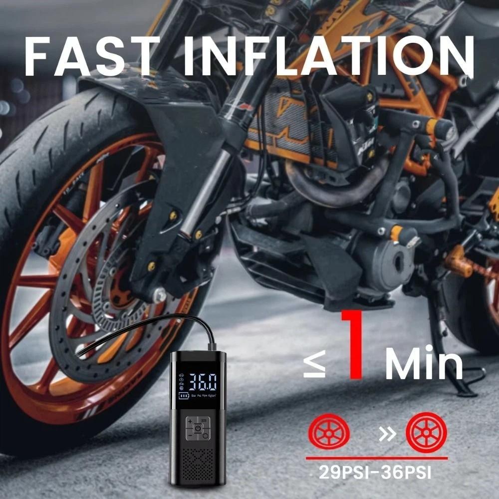 Kabelloser Reifendruckprüfer Digitalanzeige Elektrischer Reifenfüller Motorradreifen