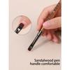 1pc Bottom Glue Nail Brush Pen, Professional Short Hair Small Square Phototherapy Pen, High-End Sandalwood Brush, Nail Salon Special Tool