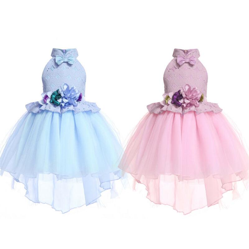 Buy Kids Baby Flower Girls Party Lace Dress Wedding Bridesmaid Pageant Ball Gown at affordable