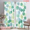 2pcs,2D Plane Printing Curtains Roller Blinds Green Leafy Vines Polyester Easy Install (without Rod) Versatile All for Study,