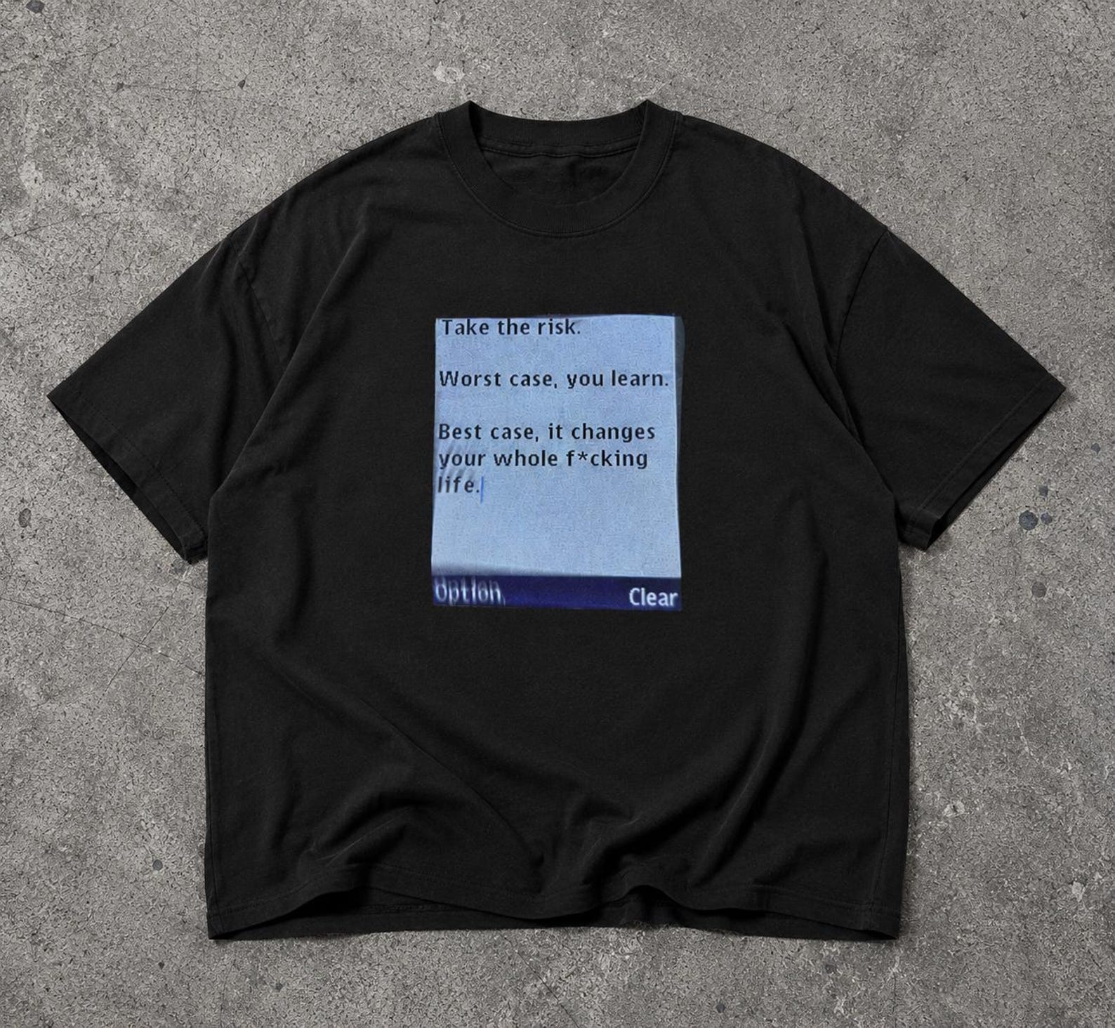 Y2K Motivational Graphic Tee, Take The Risk Shirt, Grunge Streetwear Tee, Baggy Oversized Tshirt, Vintage Graphic Tee, Hip Hop Shirt 4XL
