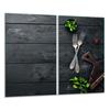 Glass Cutting Board 2X 30X52 Black