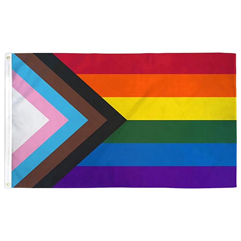 60x90cm Visící vlajkový banner LGBTQ+ Gay Pride Banner Pruhovaná vlajka Gay Pride pro Intersex komunitu Intersex Progress Bisexual