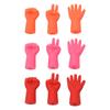 6Pcs Knitting Needle Point Protectors Hand Shape Knitting Needle Stoppers Slip Resistant Crochet Hook Tip Covers