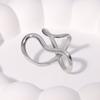 Finger Ring Open Adjustable Fit Women Ring Stainless Steel Texture Exaggerated Unconventional Lines Design Finger Band Jewelry Gift
