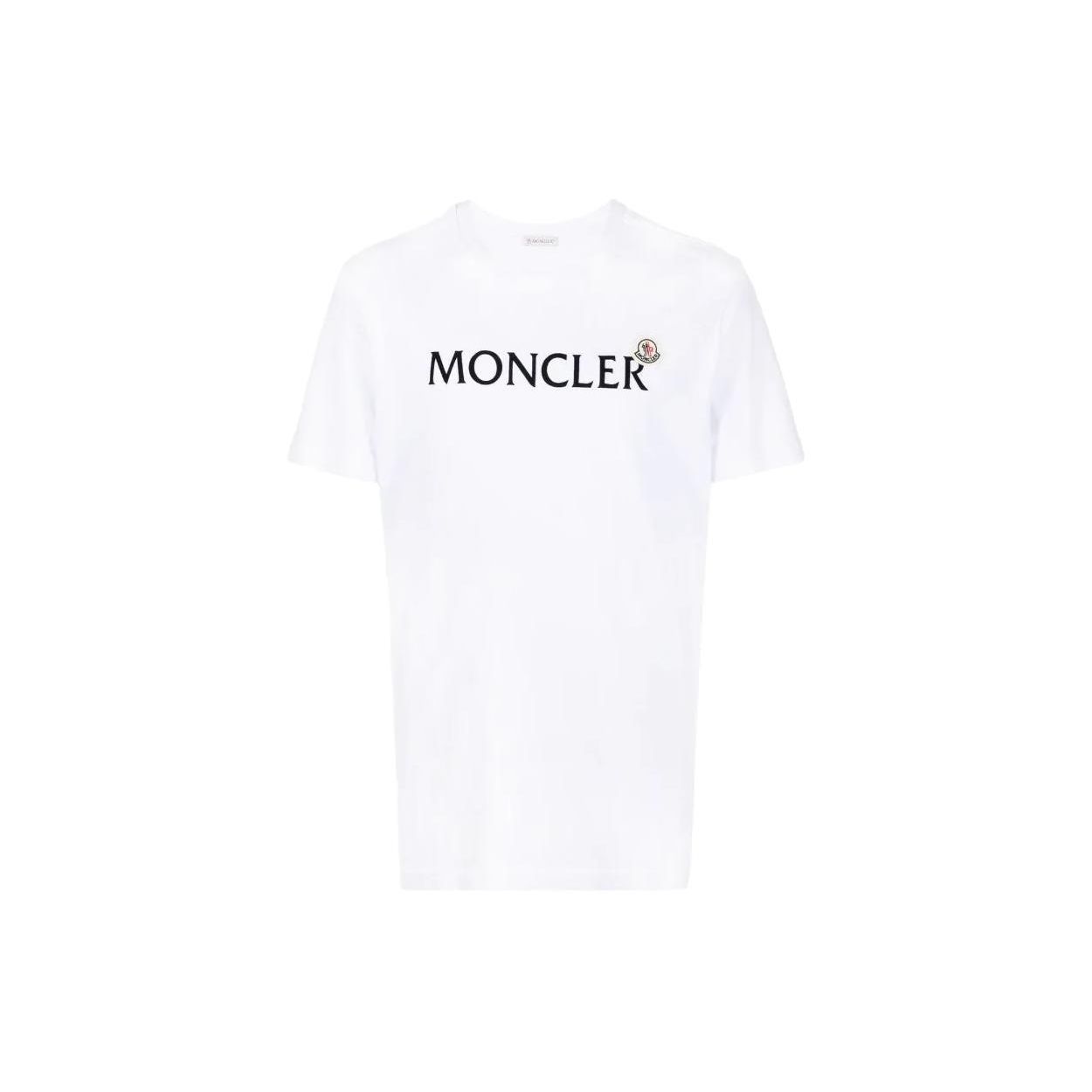 Moncler SS22 Logo Letterprint Ronde Hals T-shirt Heren T-shirts Wit H20918C000258390T001 XXL