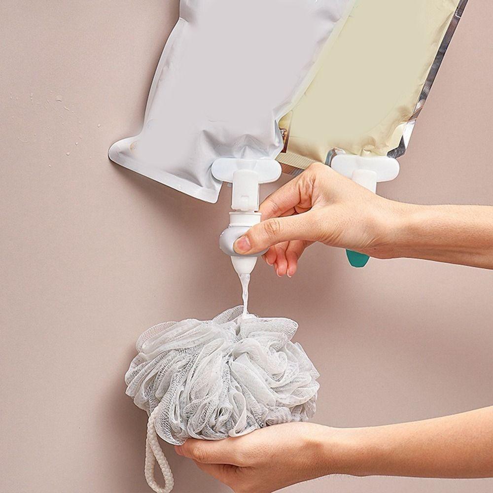 Silicone Hanging Liquid Guide Pump Upside Down Body Wash Refill Squeezer  Travel