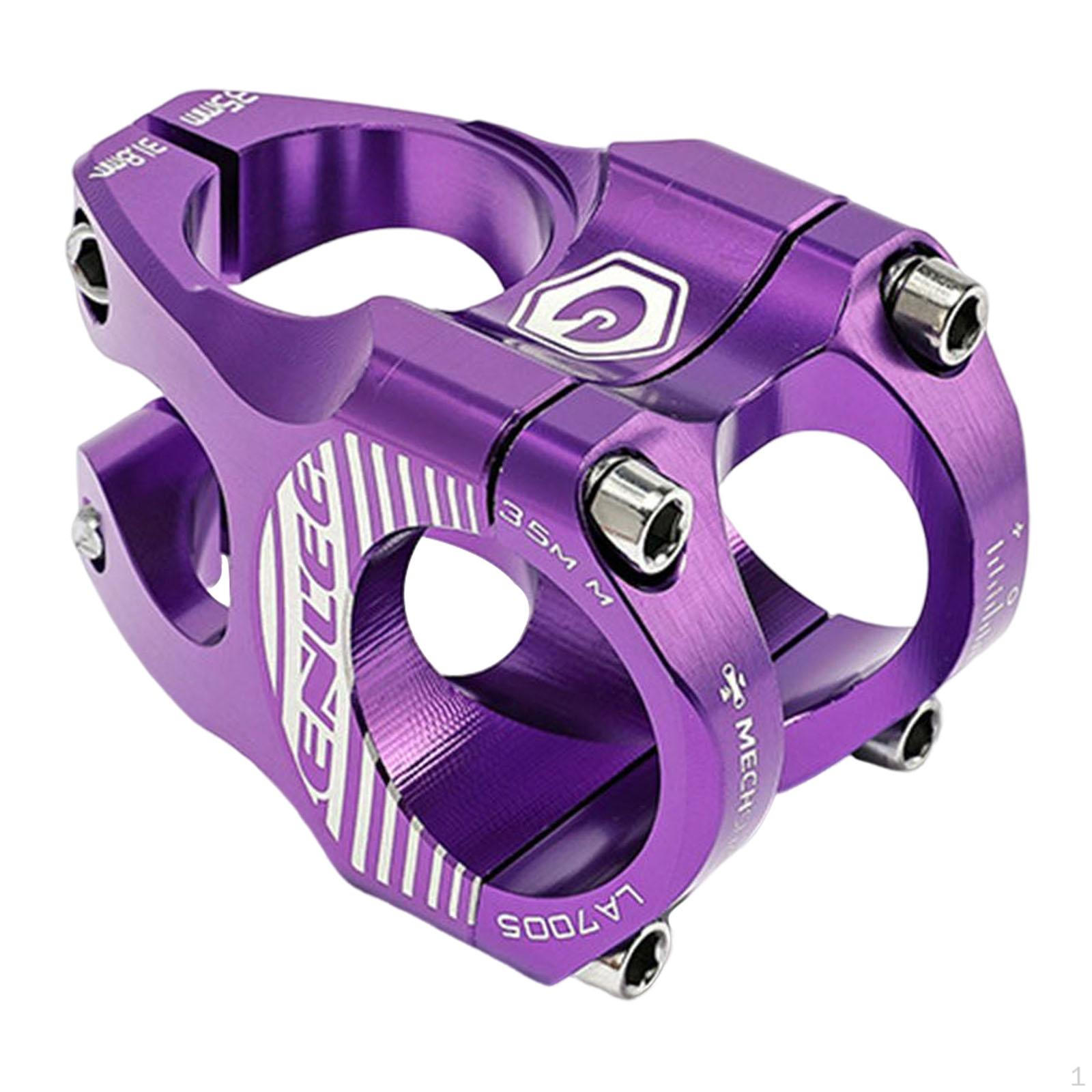 Stem 35mm Bike Mountain Short Handlebar Bicycle, Road Bike, MTB, BMX, Gear, purple