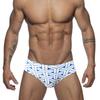 Men Swim Briefs Trunks Color Blocking Fashion Print Tight Fit Sexy Swimwear Beach Wear Tanning Surfing GYM