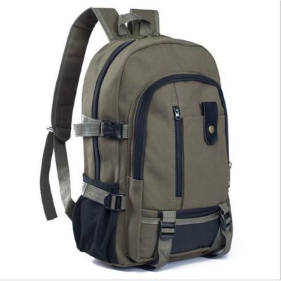 Men's Simple Fashion Backpack Leisure Travel Canvas Backpack Large Capacity Backpack