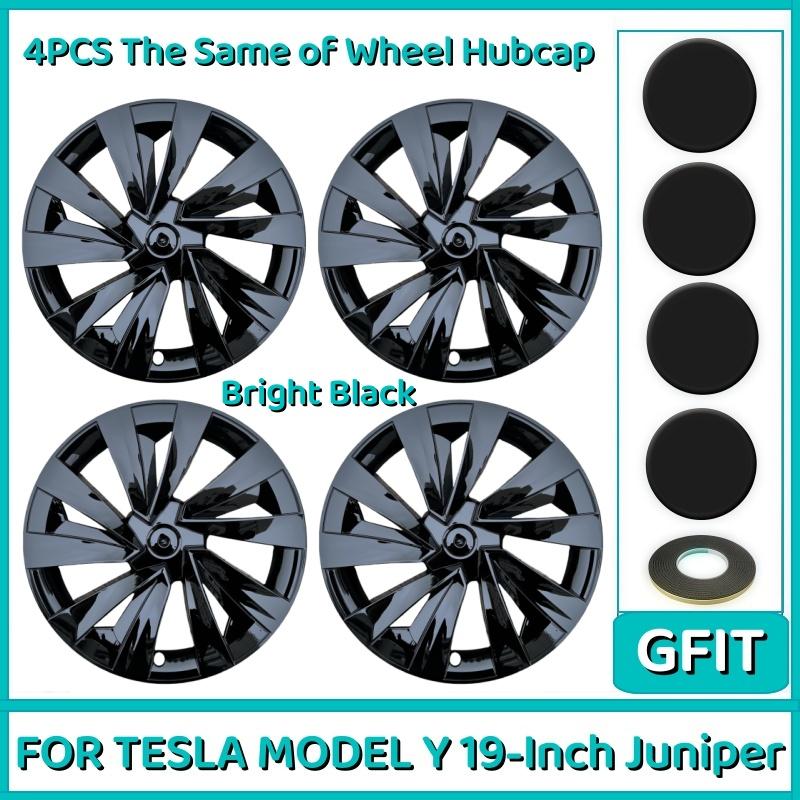 4PCS Hubcaps For Tesla Model Y Juniper 2025 19 Inch Performance Replacement Wheel Cover Automobile Hub Cap Full Rim Accessories