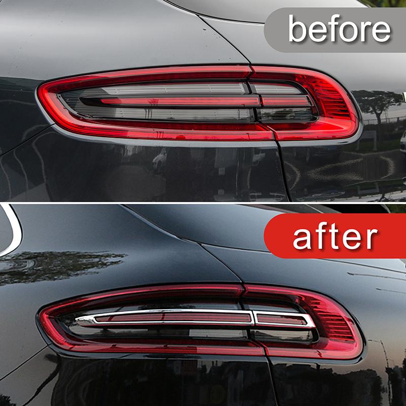 Car Accessories Rear Fog Lamp Frame Decoration Cover Trim Strips For Porsche Macan 2014-2017 Auto Exterior Decals