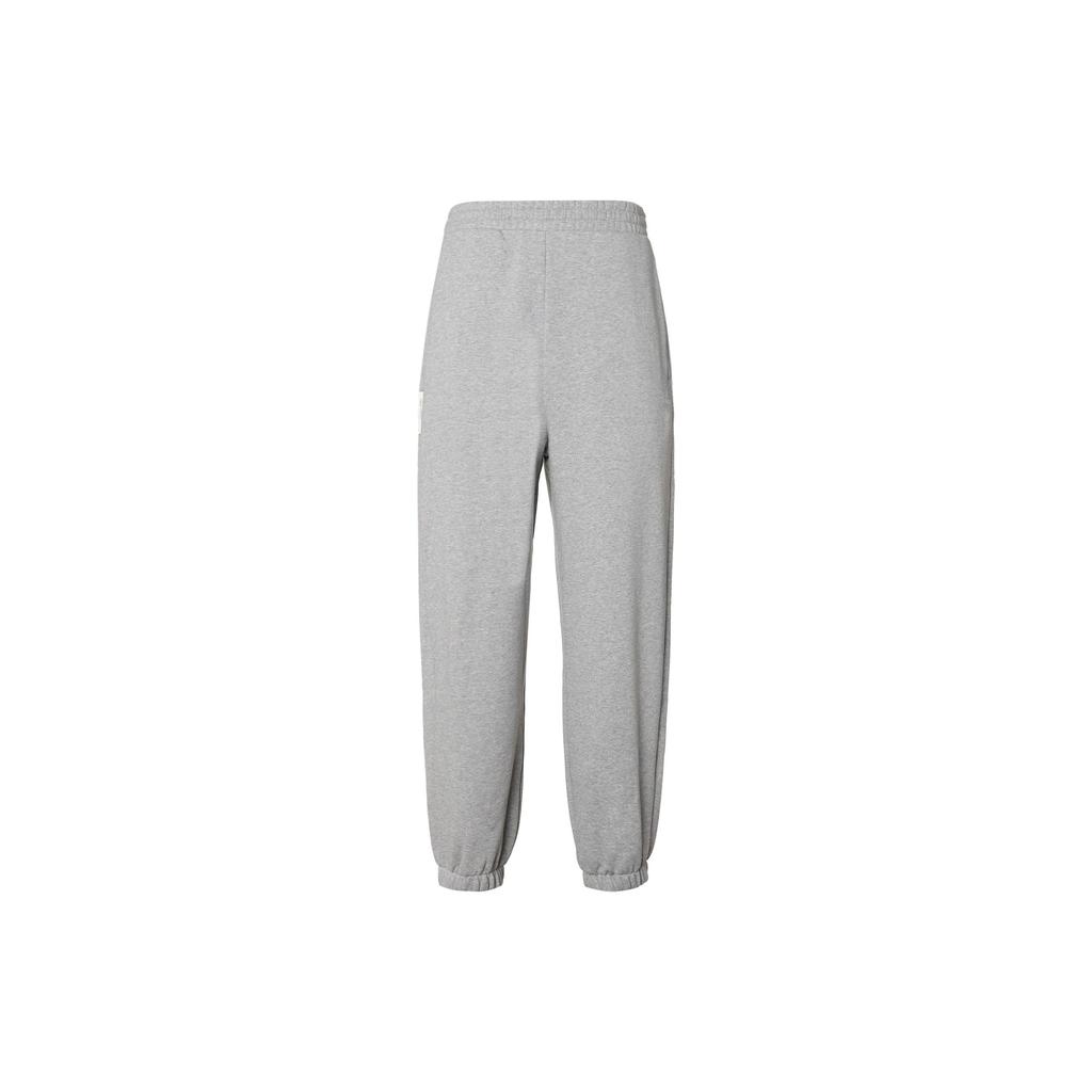 Adidas Solid Color Logo Label Thickened And Fleece Lined Elastic Cuff Loose Fit Knitted Sweatpants Unisex IV7608