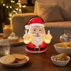 Unique Office Desk Accessories Christmas Middle Finger Light, Naughty Santa Claus Reindeer Giving Lamp with LED Creative Wall Mounted Night Light Warm