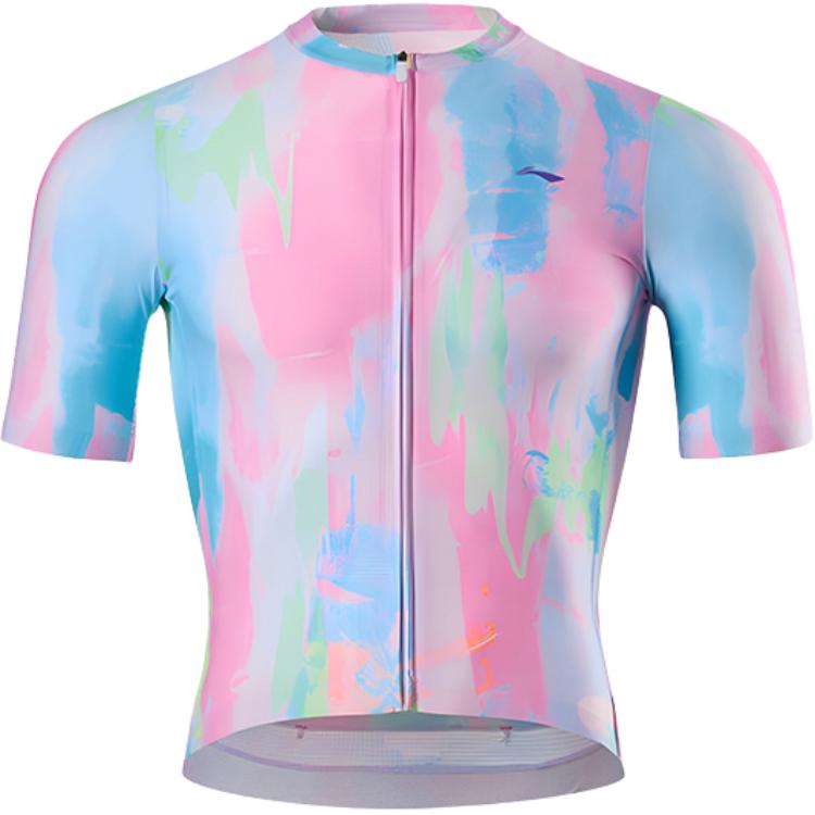 

Li Ning Легкая ветрозащитная дышащая веломайка с коротким рукавом мужская LCUY257-1 M