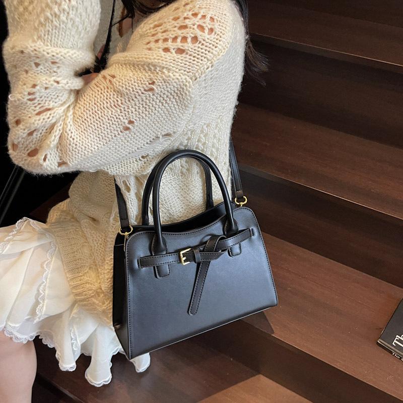 Textured Handbag Bag Women's New Simple Solid Color Shoulder Bag Trendy Fashion Messenger Bag