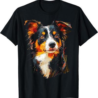 Australian Shepherd Dog Motif Pet T Shirt