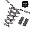 1Pair Magnetic Lock Shoelace Without ties Colorful Flower No tie Shoelaces Kids Adult Elastic Laces Sneakers Shoe Accessories