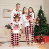 Christmas Parent-Child Set Round Neck Long Sleeve Plaid Christmas Home Wear Set Family Set