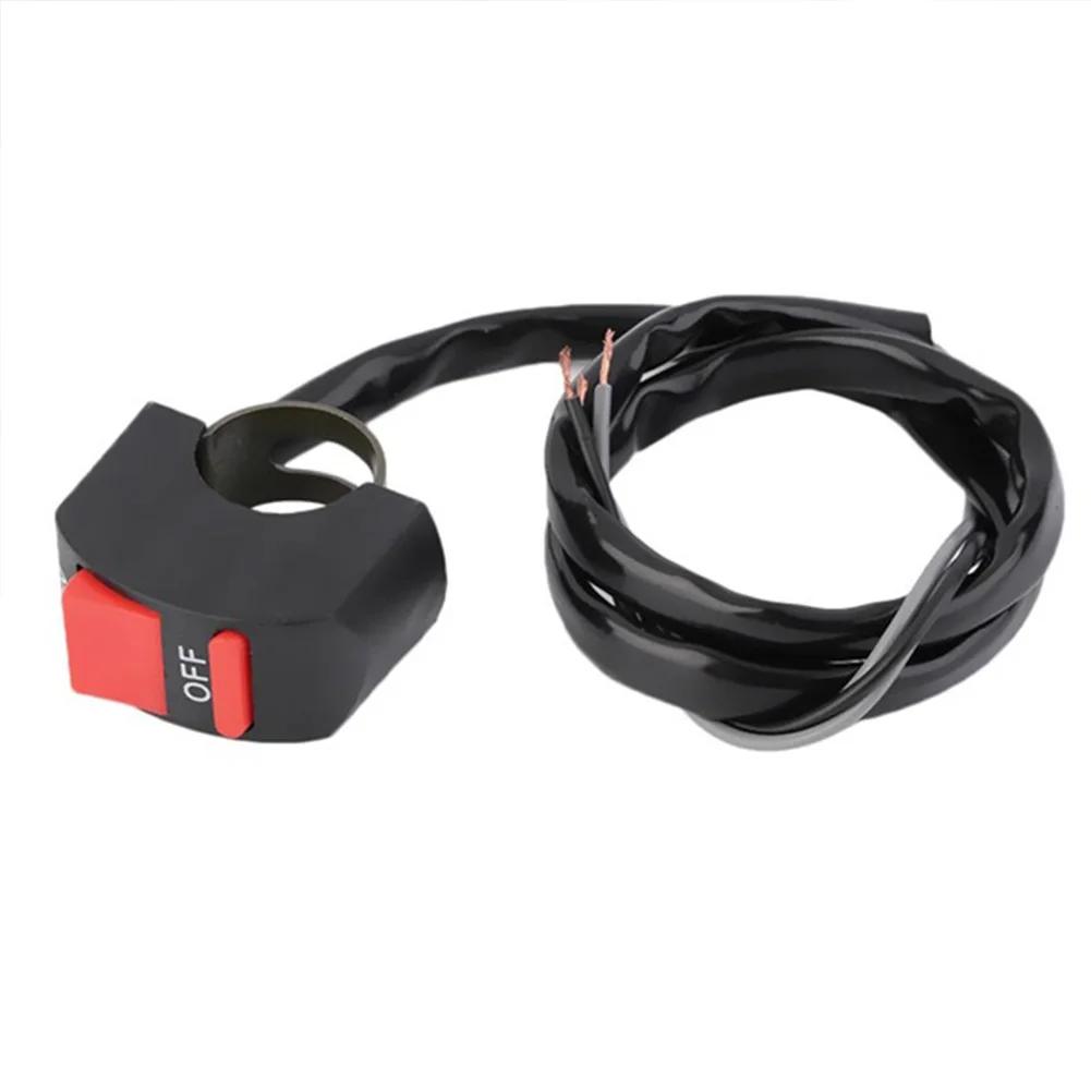 

22mm Universal Motorcycle Handlebar Flameout Switch Connector ON OFF Moto Light Switch Button For Scooter Motorbike Acessories чорний