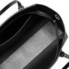 Michael Kors Charlotte Adjustable Shoulder Strap Gold Charm Coated Canvas Shoulder Bag Large Size Women's Black