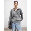 Twisted Flower Embroidered V-neck Cable Knit Sweater - Women's All Cotton Casual Autumn Top