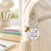 Teacher Appreciation Keychain for Teachers, Polished Metal Bag Charm with Engraved Pendant for Daily Keys and Bags